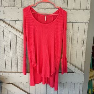 Free People Waffle Knit Top